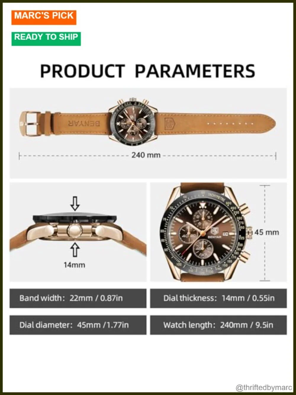 Analog Quartz Chronograph Watch with Silicone Strap Luminous Water Resistant